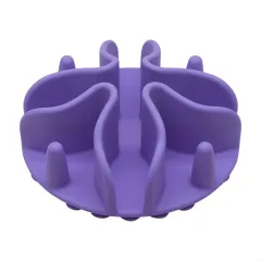 Silicone Pet Dog Snack Pad Round Supplies Slow Food Suction Cup Bathroom Licking Plate - Purple - View 1