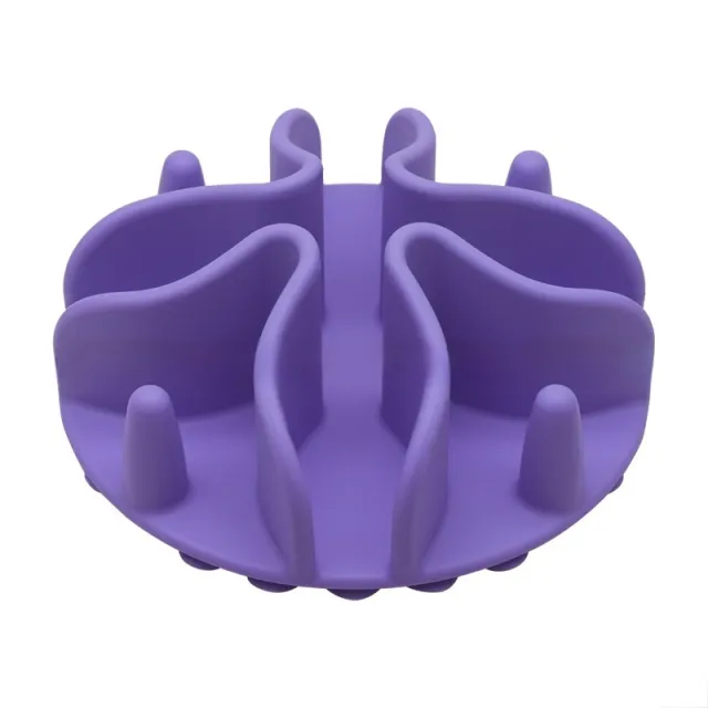 Silicone Pet Dog Snack Pad Round Supplies Slow Food Suction Cup Bathroom Licking Plate Purple - Shop at LoveMi
