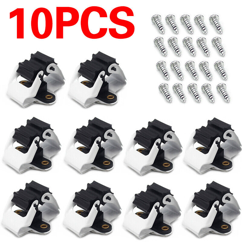 10 Pack Clip Mop Broom Holder Brush Handle-Tool Hanger Wall Mounted Storage Rack