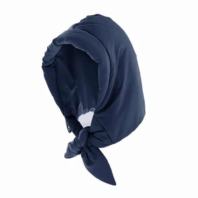 Personality Women's Literary Down Cotton Hat Windproof Ear Protection Blue - Shop at LoveMi
