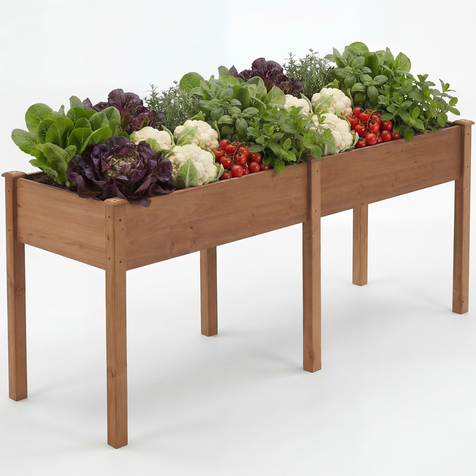 A Legged Elevated Flower Pot, An Outdoor Planting Box With Padding, Used For Growing Herbs, Flowers And Vegetables
