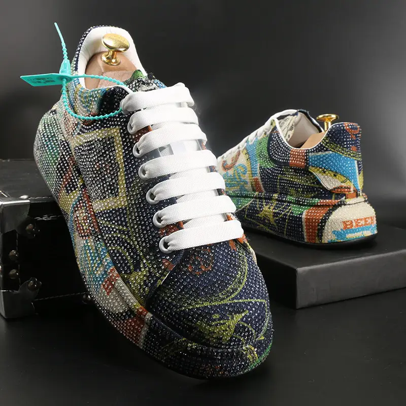Platform Shoes Rhinestone Men's Casual