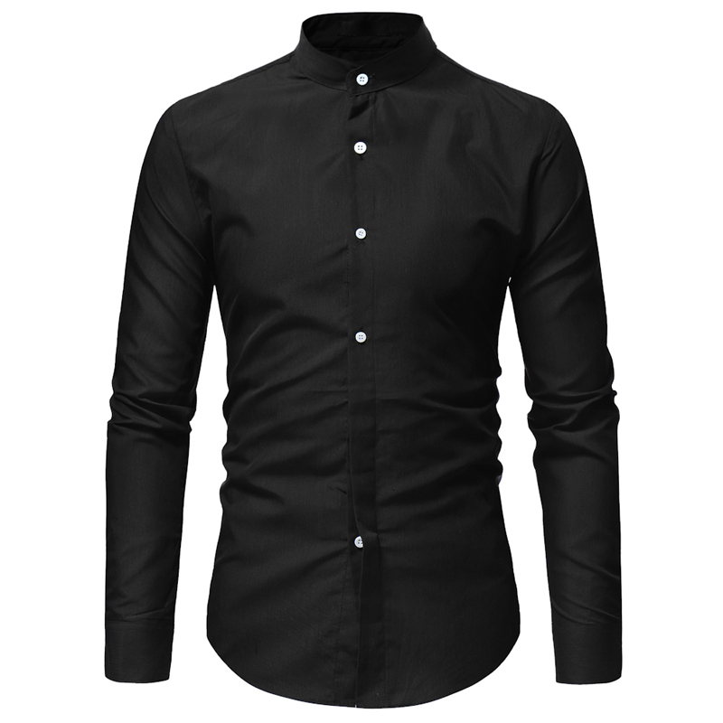 Men's Casual Slim Long-sleeved Shirt