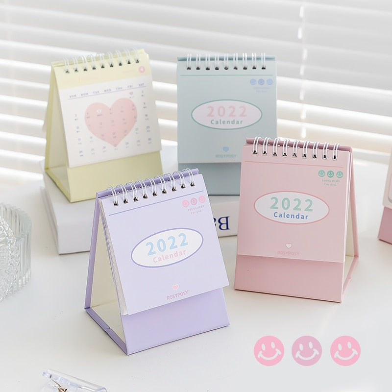 Cream Desk Office Learning Coil Year Round Basic Desk Calendar - Image 8