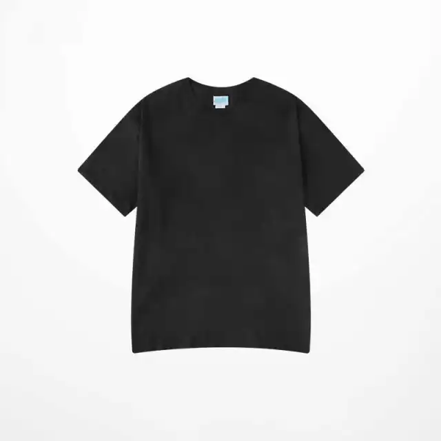 All match Pure Cotton Solid Color Loose Short Sleeves Black - Shop at LoveMi