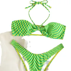 Swimwear Fashion European And American Bikini - Green - View 1