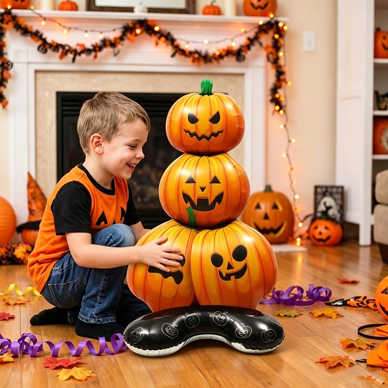 Halloween Inflatable Pumpkin Decoration Suitable For Indoor & Outdoor Decor