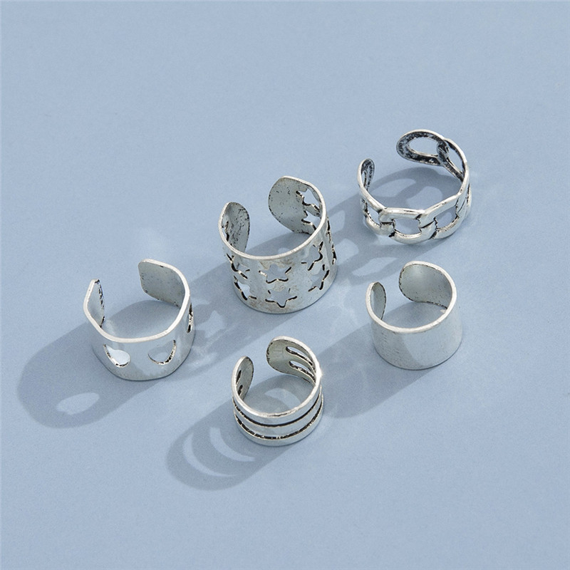 Light Luxury Simple Hollow Heart Five-pointed Star Without Pierced Ear Clip