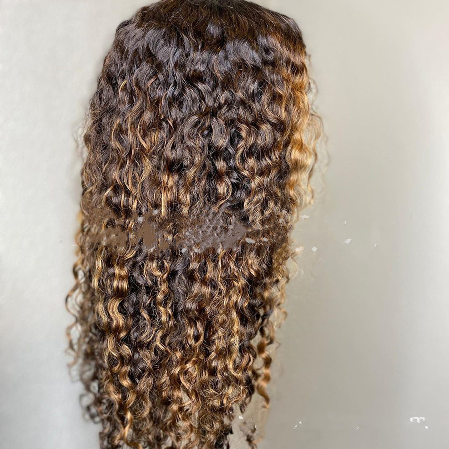 Wig Female Small Wave Black And Brown Mixed Color Gradient — foto 4