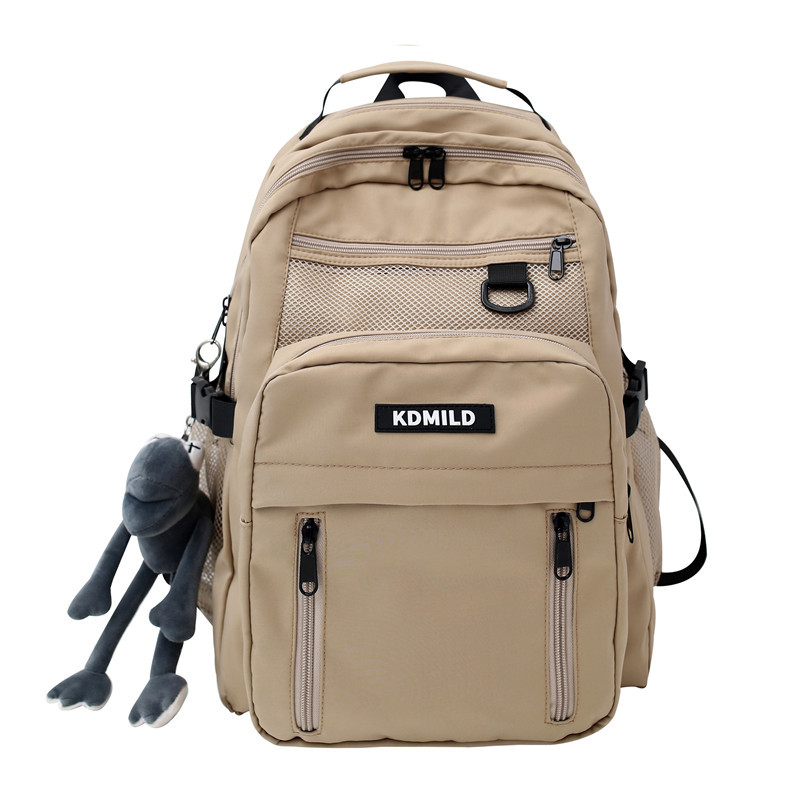 Nylon Backpack For Students School Bag High Capacity Waterproof Zippers Backpack - Picture 10 of 20