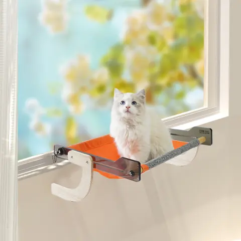 Acrylic Adjustable Pet Hammock Basking in the Sun