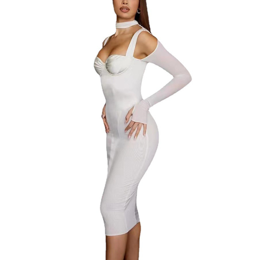 Long-Sleeve Midi Party Dress, picture 6 of 6