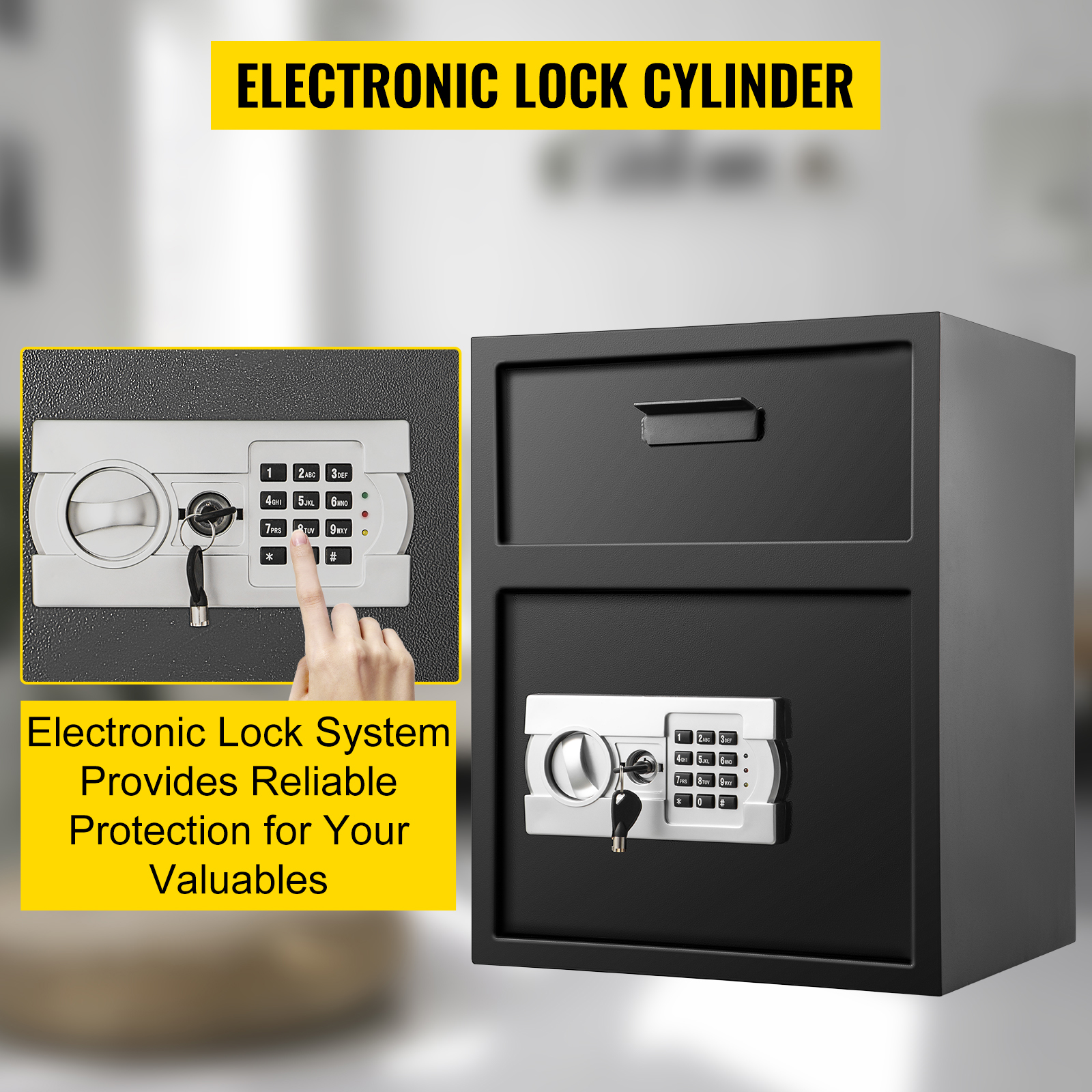 VEVOR Digital Depository Safe 1.7 Cubic Feet Made Of Carbon Steel