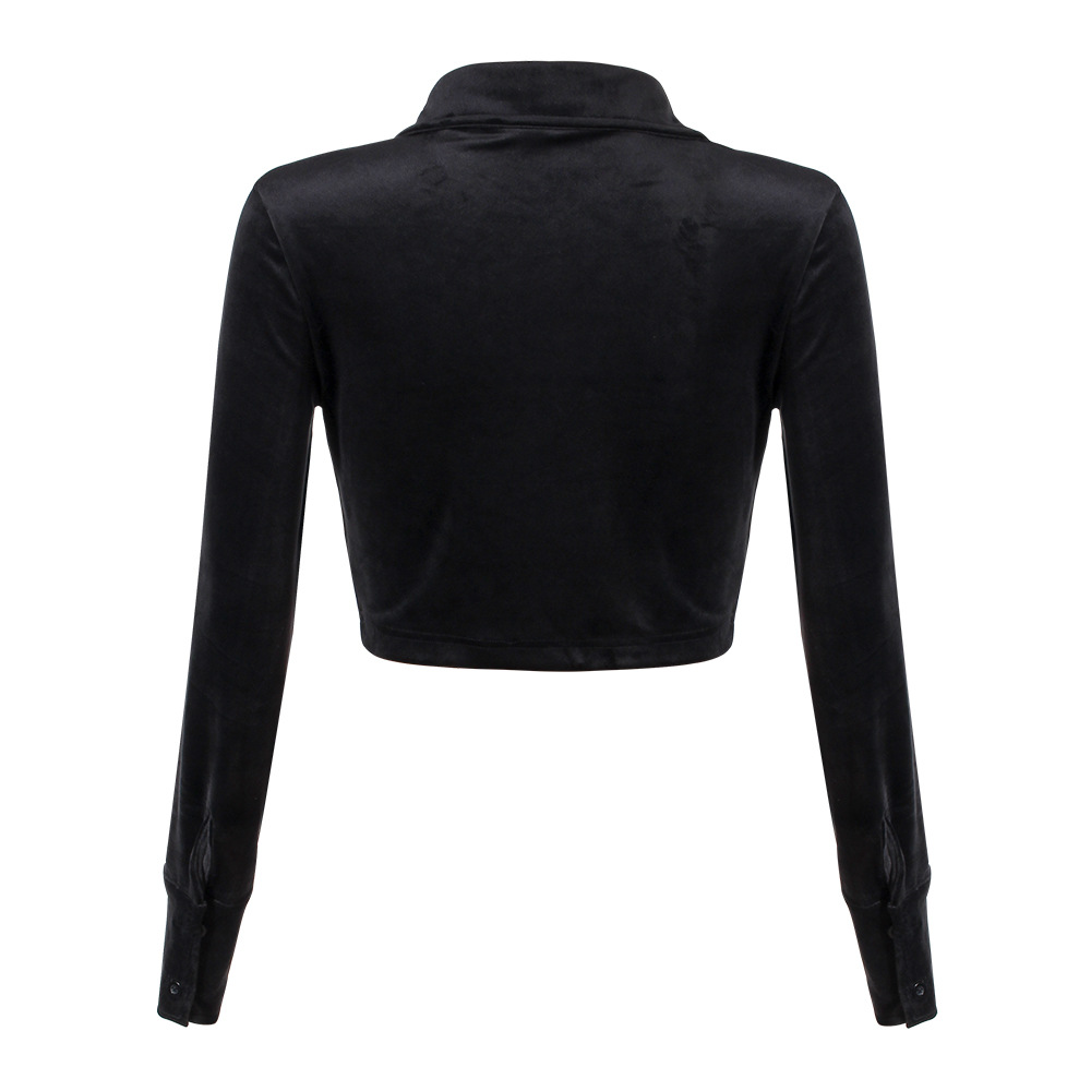 Title 10, Solid Color Long-Sleeved Cardigan Tight-Fitting...