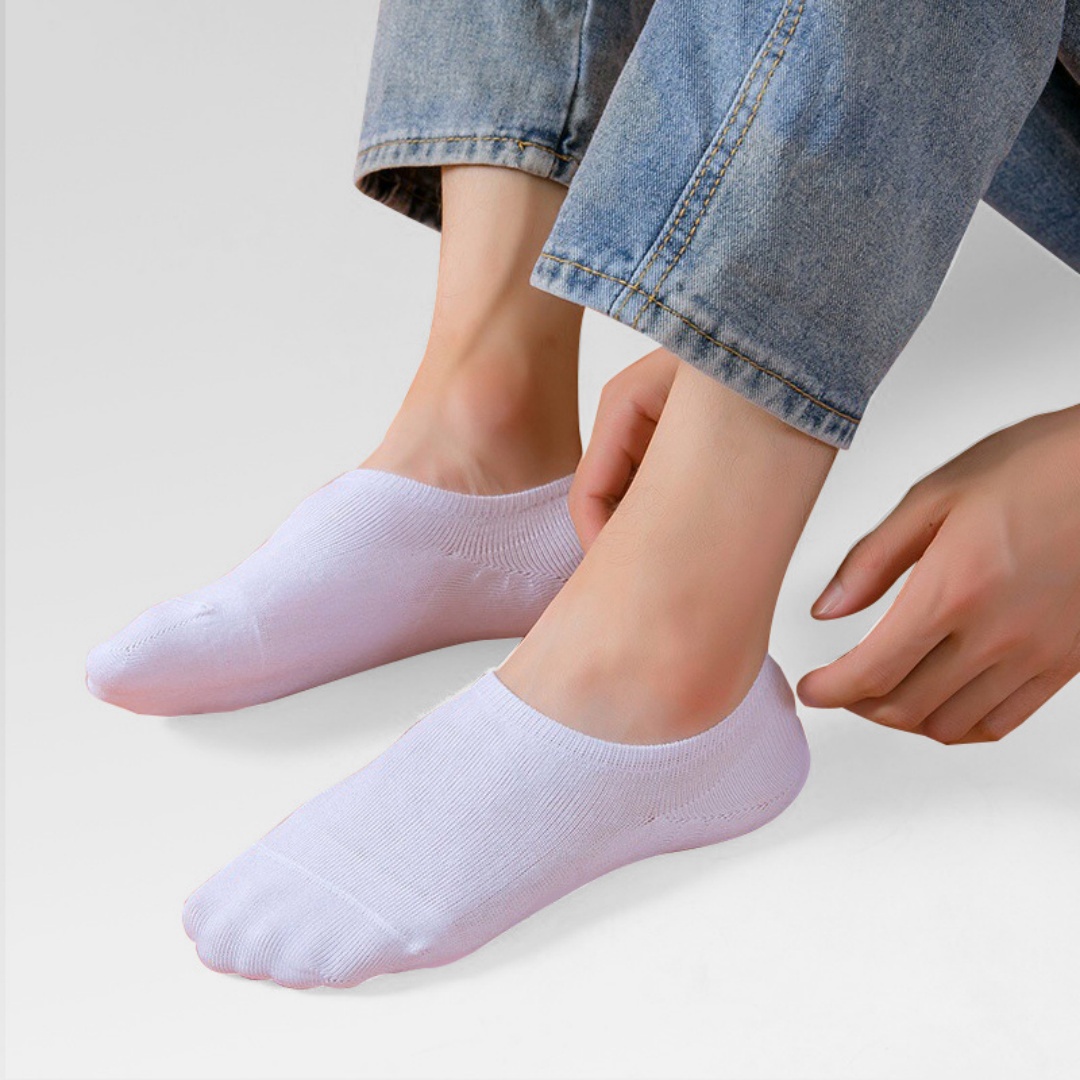 6 Pair Of Sneaker Socks Invisible Women's Men's Feet Cotton Leisure
