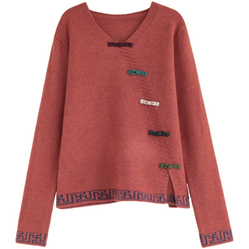 Ladies Literary Retro Celebrity Casual Loose Knit Sweater Top