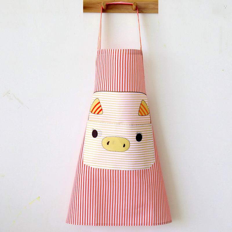 Title 6, Cartoon Pig Sleeveless Apron Hanging Around Neck