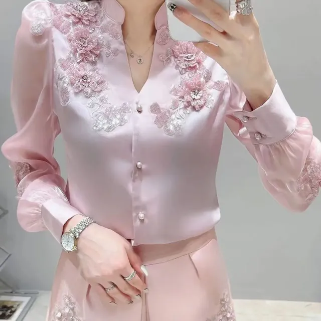 Women's Top Design Fashion Western Style Shirt Pink - Shop at LoveMi
