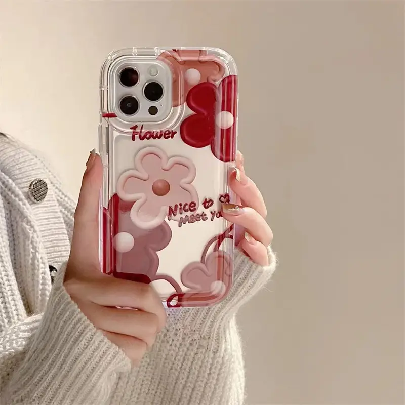 Retro Oil Painting Red Flower Phone Case