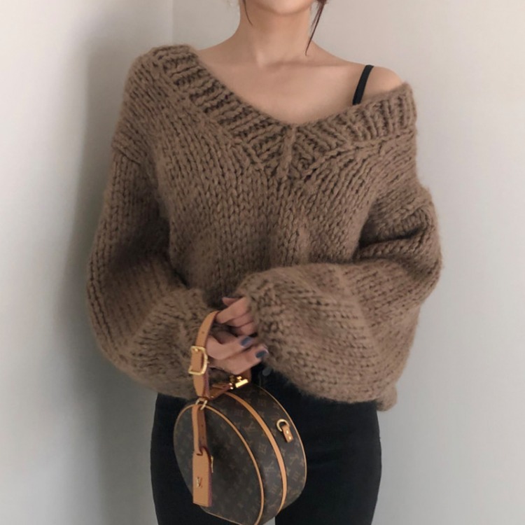 Title 1, Knitted Loose And Versatile Lazy Fashion Sweater