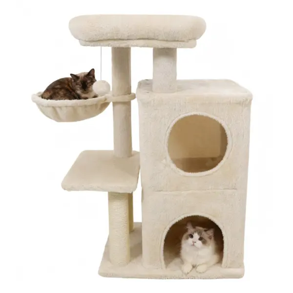 Beige 33.5inch Multi-Level Cat Tree