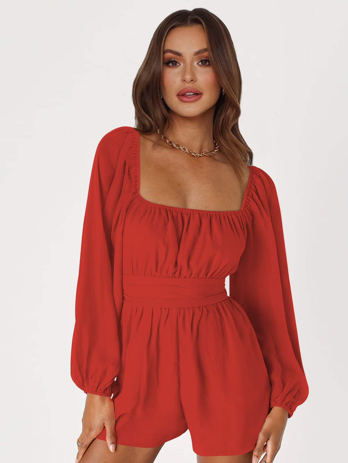 Long Sleeve Lantern Jumpsuit, picture 6 of 7