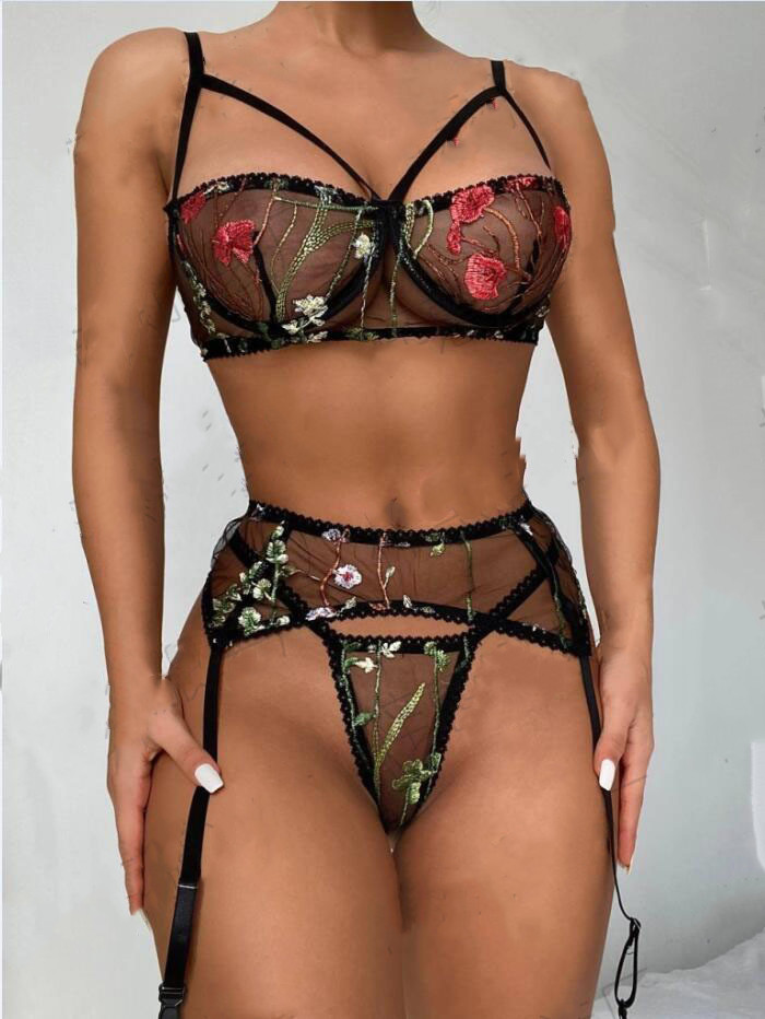 Printing Fashion Embroidered Ladies Split Suit