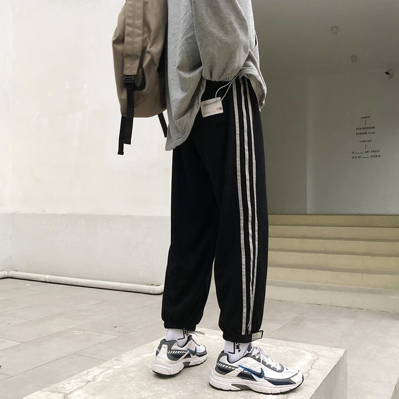 Plus Velvet Thick Casual Pants Men's Korean Style Trendy Feet