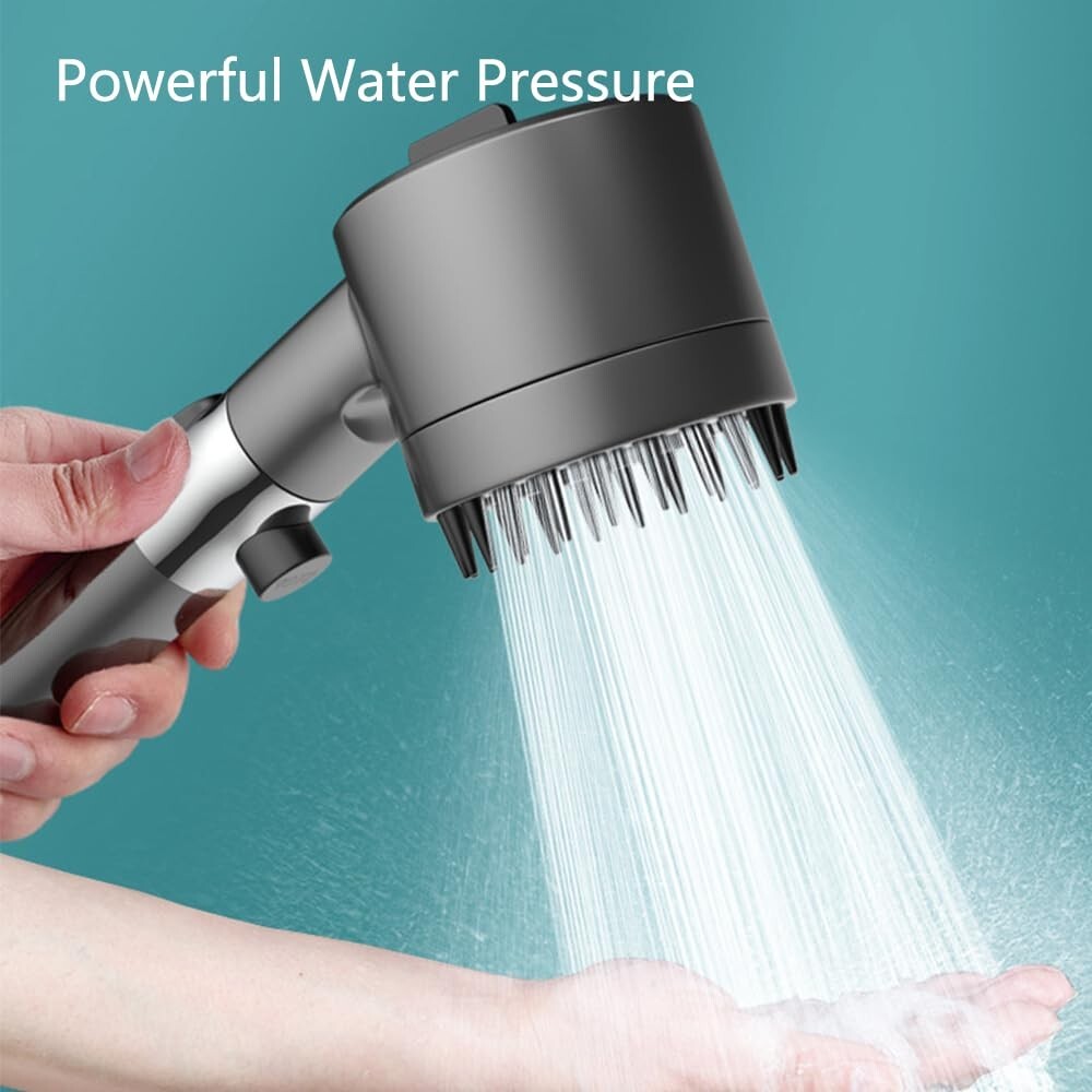 3-Modes Shower Head With 6 Filter High Pressure Water Saving Massage Skin Beauty