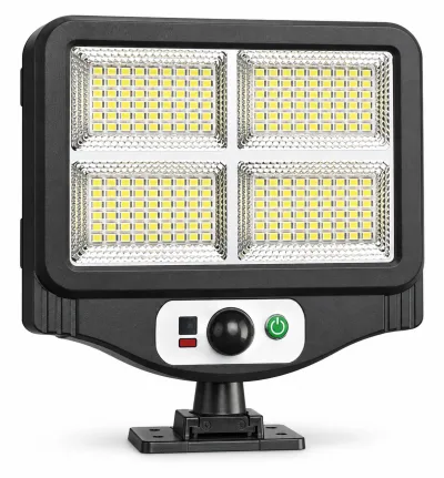 Solar Powered Rechargeable Motion Sensor LED Work Light 1500mAh For Auto W780 4 Street Remote