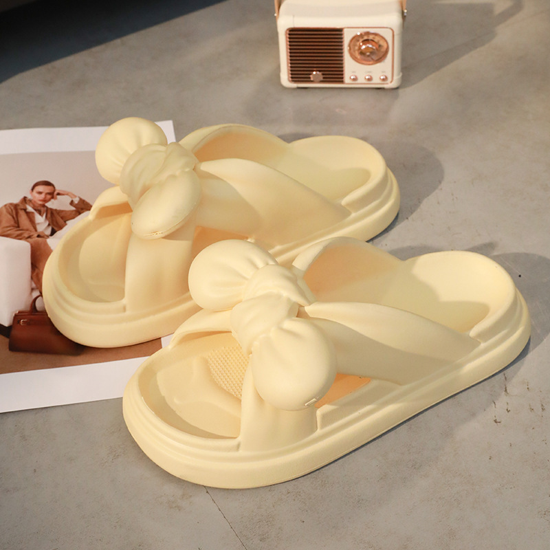 Women's Anti skid Cute Bow Tie Sandals Yellow - Shop at LoveMi