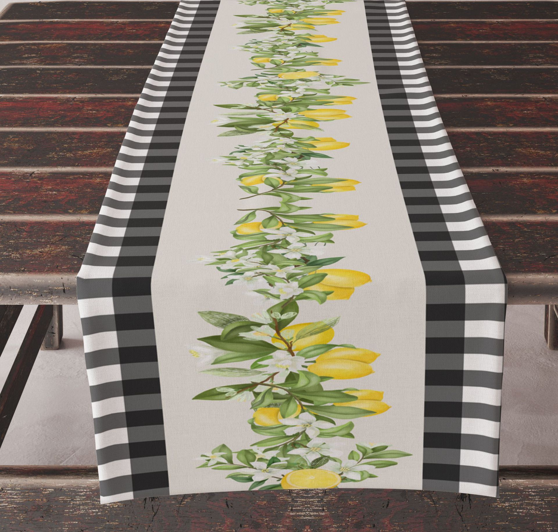 Title 4, Spring And Summer Sunflower Printing Table Runn...