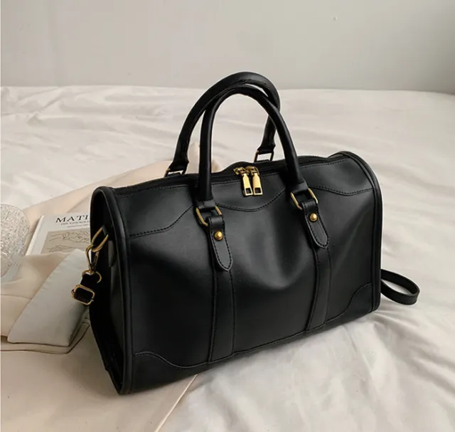 Solid Color Design One Shoulder Underarm Bag Tide Black - Shop at LoveMi