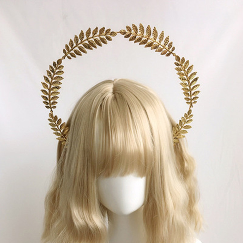 Wheat Ear Cross Feather Church Pope Golden Hair Ornament 9Color - Shop at LoveMi