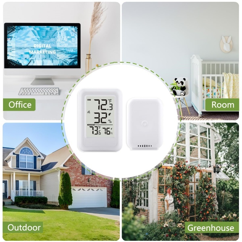 Hygrometer , LCD Screen Temperature Humidity Monitor Meter