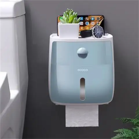 Tissue Box Multi-function Pumping Rack, Punch-free Double-layer