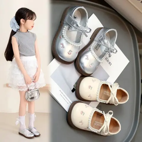 New Spring Girls Leather Shoes