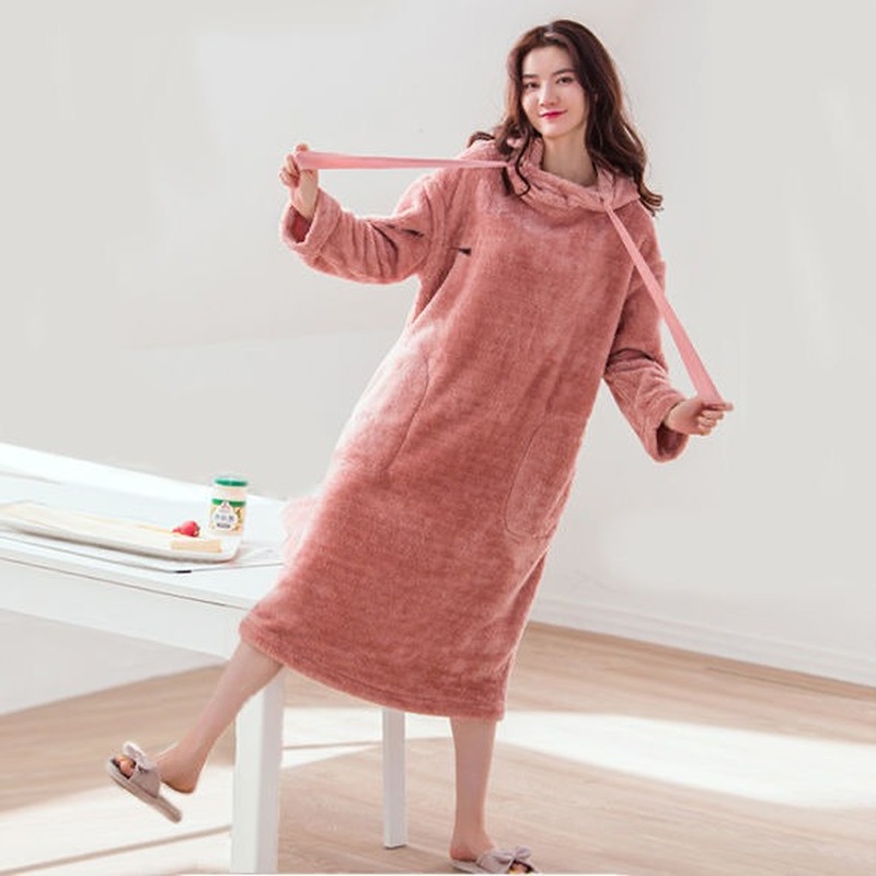 Title 7, Coral Velvet Pajamas Women Wear Hoodies