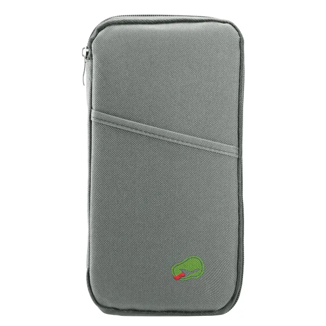 Travel Passport Wallet 12Cells Ticket ID Credit Card Holder Water Repellent Documents Phone Organizer Zipper Case Business Trip Daily Use Silver - Shop at LoveMi