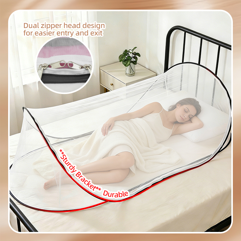 Portable, Installation-Free Single Person Mosquito Net For Student Dorms, Home, Office, Outdoor Camping, And Travel Protects Against Mosquitoes And Other Insect