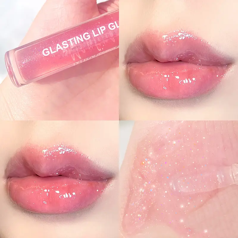Water-light Beautiful Lip Gloss Lip Glaze with Flashing Toot