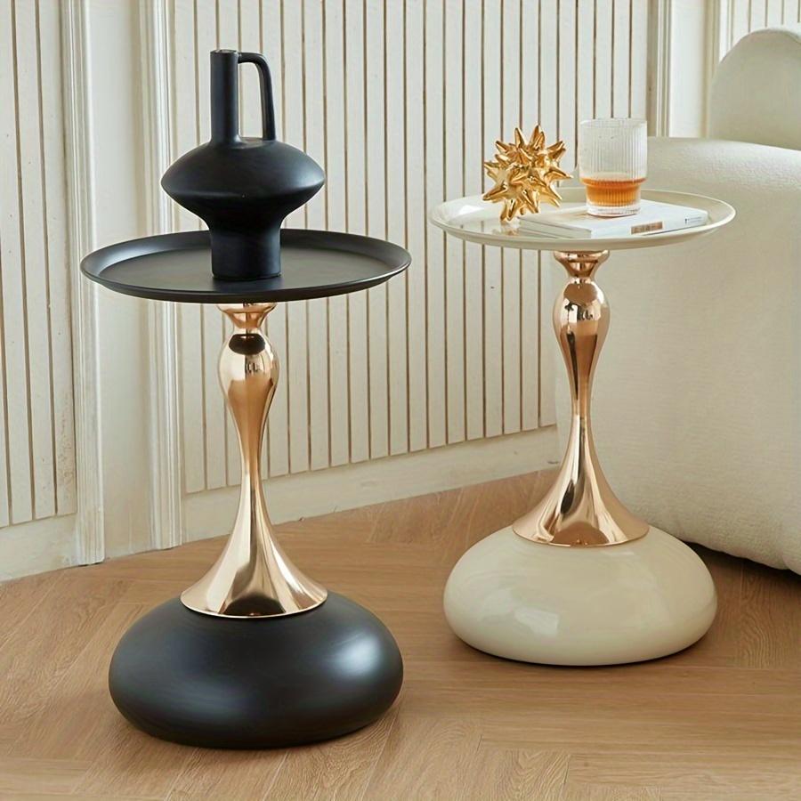 Stylish Round Side Table With A Slim Waist Design,Self-pickup Only