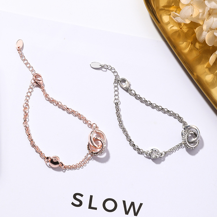Fashion Double Ring Bracelet Korean Version