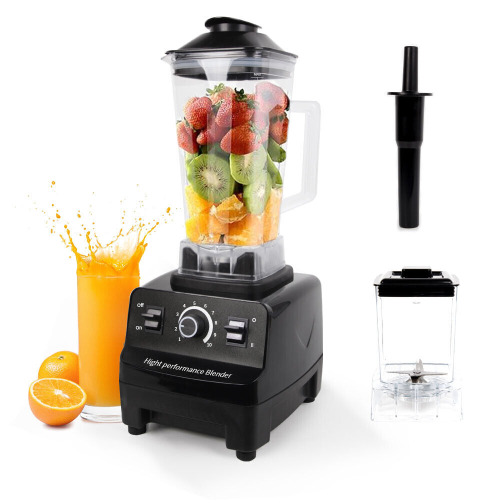 4500W Blender Food Processor Smoothie Juicer Ice Crusher 2 Jugs--Black — image 11