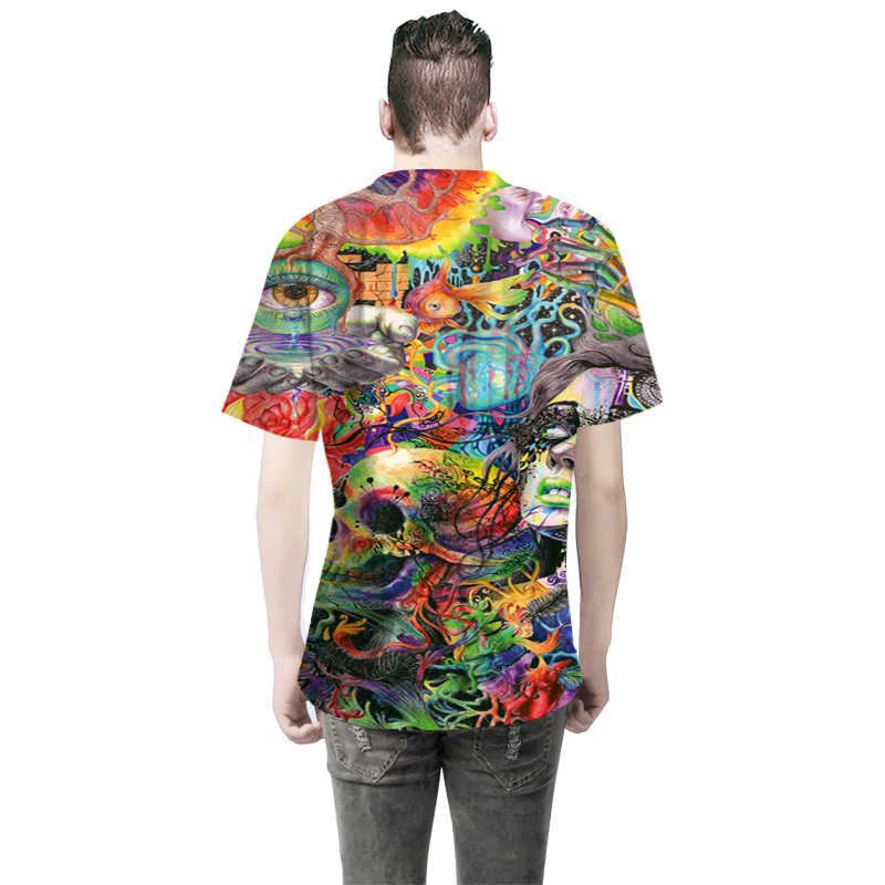 Title 2, Heren casual T-shirt met digitale print en kort...