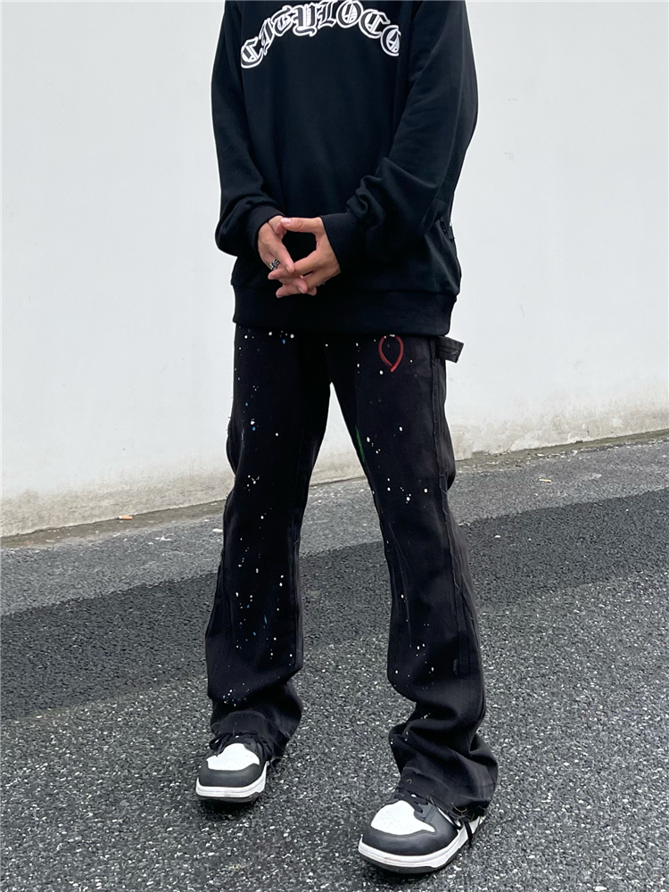 European And American Loose All-match Tooling Jeans