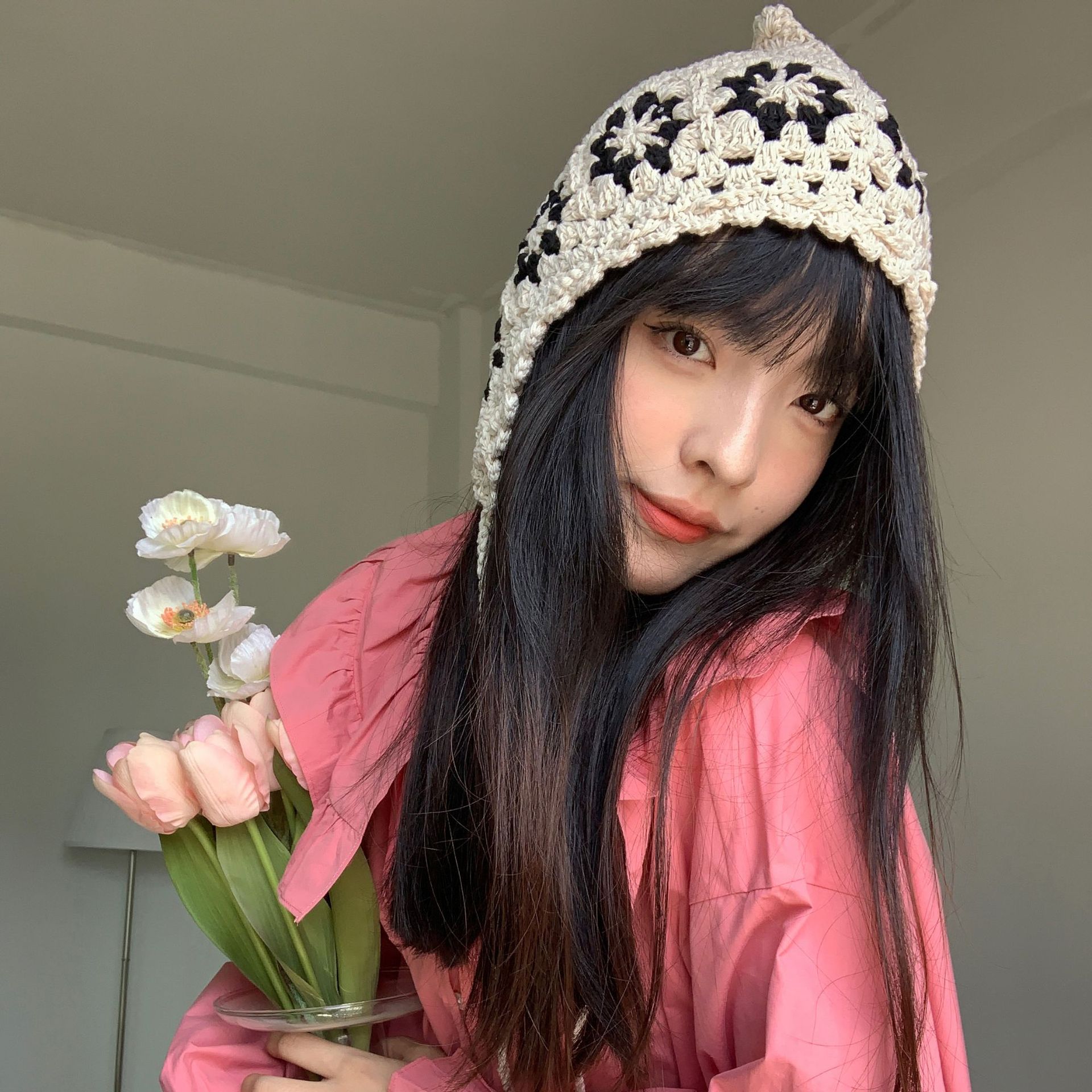 Women Casual Pendant Cute Woolen Knitted Hat