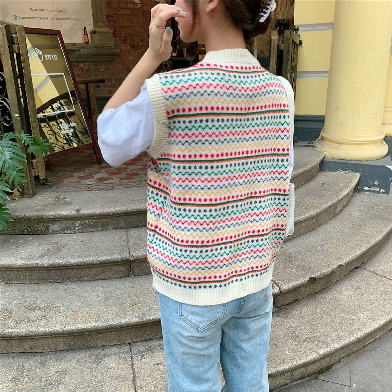 Title 2, New Round Neck Knitted Outer Vest