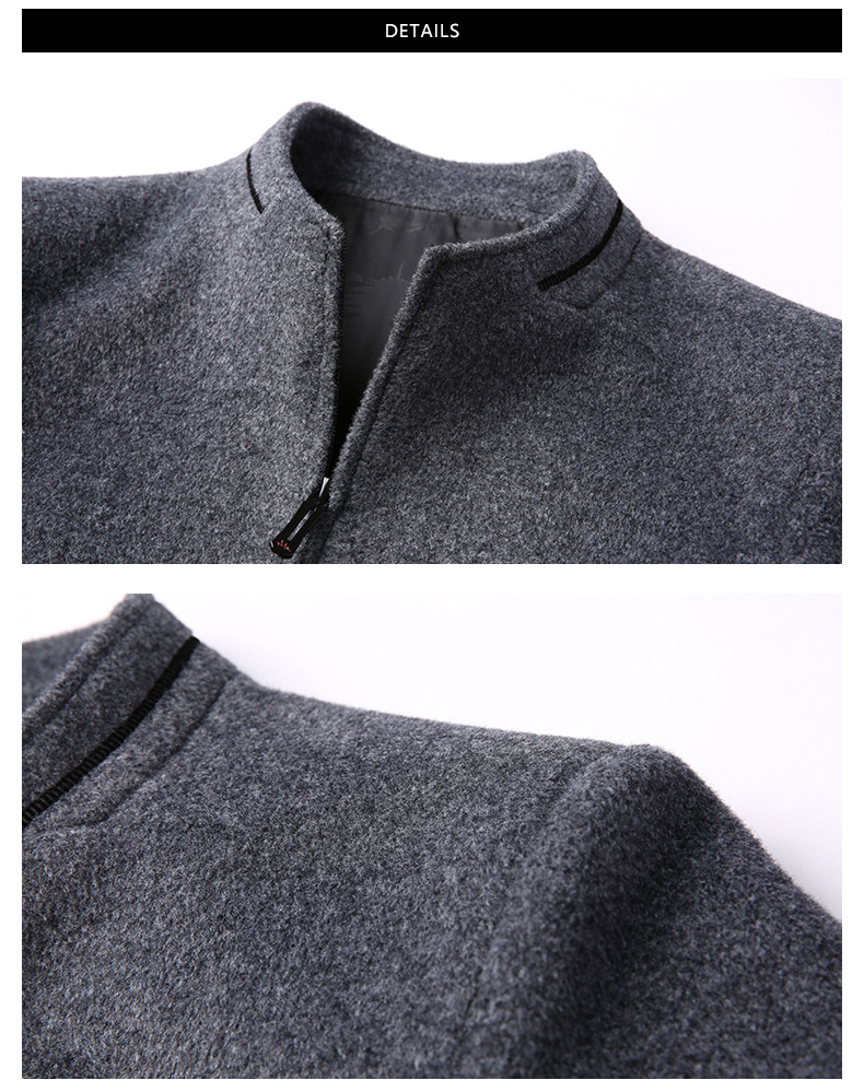 Title 3, Winter new mens short woolen coat with stand c...