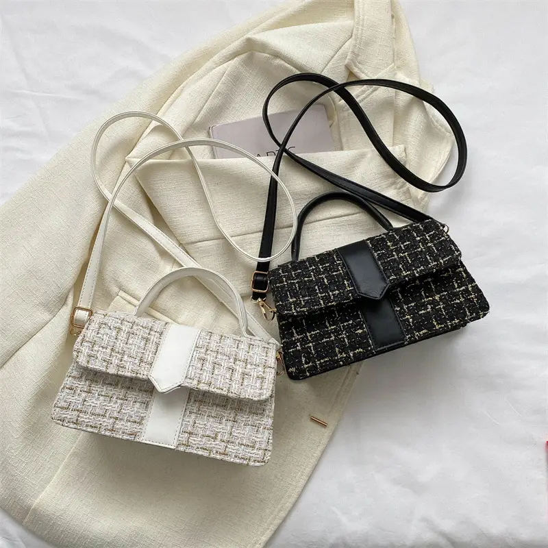 New Trendy Textured One-shoulder Crossbody Korean Women Bag